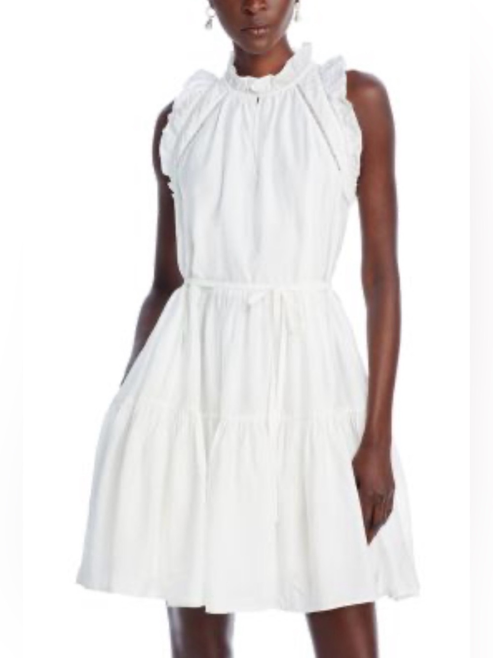 FRENCH CONNECTION Emily tie waist ruffled dress
